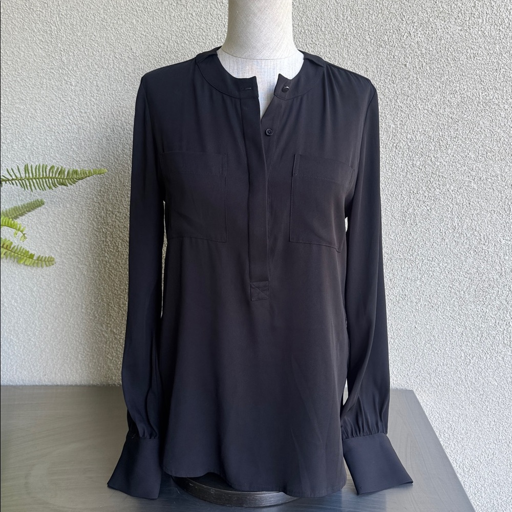 White House Black Market Black Blouse